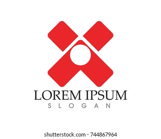 X Letter Logo Template vector icon design
