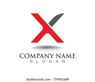 X Letter Logo Template vector icon design