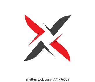 X Letter Logo Template vector icon
