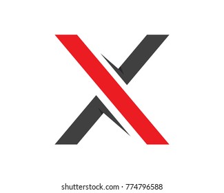 X Letter Logo Template vector icon