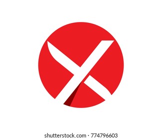 X Letter Logo Template vector icon