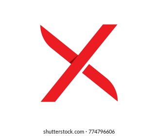 X Letter Logo Template vector icon