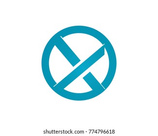 X Letter Logo Template vector icon