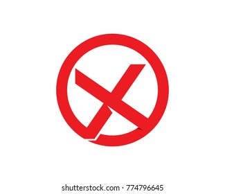 X Letter Logo Template vector icon