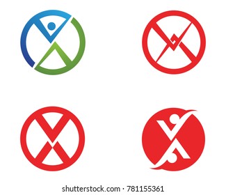 X Letter Logo Template vector icon design