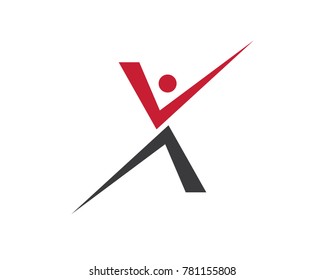 X Letter Logo Template vector icon design