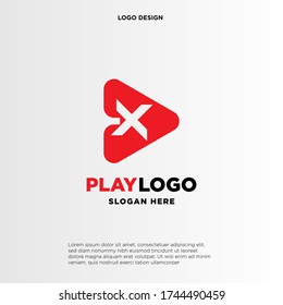 X letter logo in the triangle shape, font icon, Vector design template elements for your application or company identity.