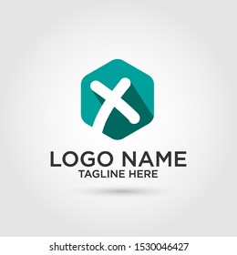 X letter logo vector Logo design that is easy to edit and ready to be used as a symbol of your business or product. - Vector