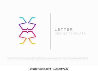 X letter logo, vector icon desing 