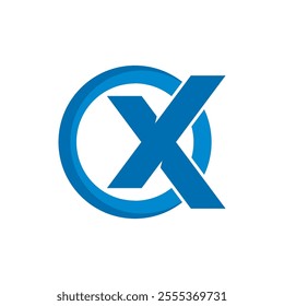 x letter logo vector icon design. sign of x letter logo,  blue x letter symbol icon concept illustration design. 