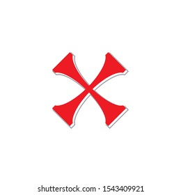 X letter logo vector template icon