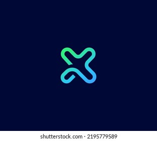 X Letter Logo Vector Template Abstract Monogram Symbol
