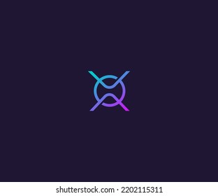 Plantilla vectorial de la letra X Símbolo de monograma abstracto
