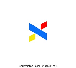 Abstraktes Monogramm-Symbol für die Vektorvorlage mit X-Buchstaben