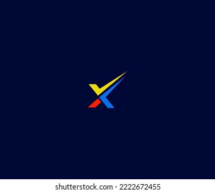 X Letter Logo Vector Template Abstraktes Monogramm Symbol. Für Business Sports, Technologie, Mode, Digital- und künftiges kreatives Logo verwendbar