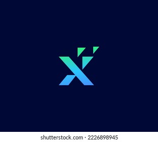 X Letter Logo Vector Template Abstract Monogram Symbol. Usable for Business sport, technology, fashion, digital And future creative logo