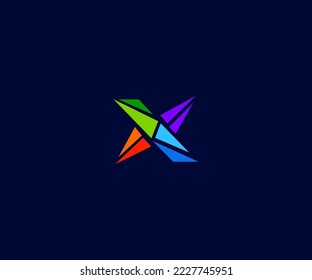 X Letter Logo Vector Template Abstract Monogram Symbol. Usable for Business sport, technology, fashion, digital And future creative logo