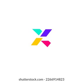 X Letter Logo Vector Template Abstract Monogram Symbol 
