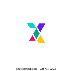 X Letter Logo Vector Template Abstract Monogram Symbol 