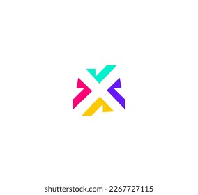 X Letter Logo Vector Template Abstract Monogram Symbol 