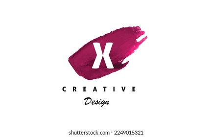 X letter logo water color creative trendy logo design