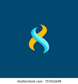 x letter loop colored company logo