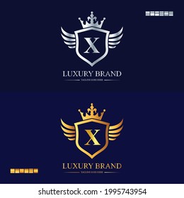 X Letter Luxury Logo Design for Brand and Company
