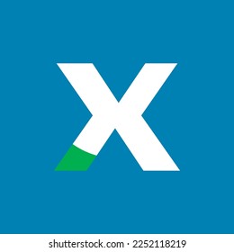 Elemento de plantilla de diseño de logotipo de marca de letra X. Diseño vectorial de identidad de marca de texto X simple.