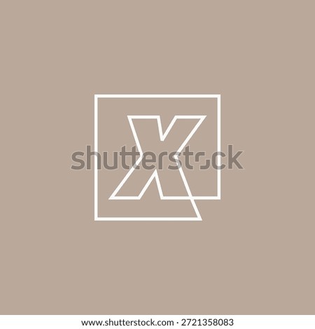 x letter mark square logo vector icon illustration