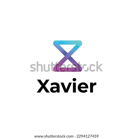X letter modern 3d logo design