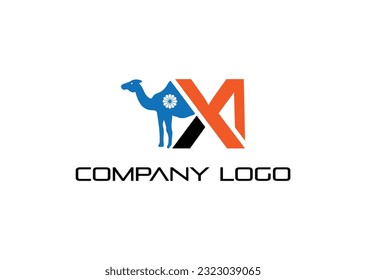 X letter Modern abstract Creative digital animal logo. vector illustration logo. modern style Awesome logo in shape a template Mode flat.
