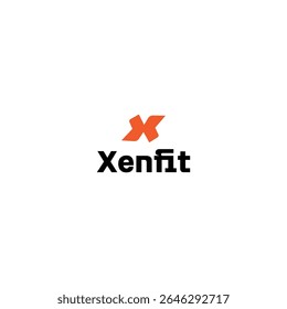 X letter modern fitness logo