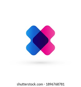 X letter. Modern icon design logo element. Best for identity and logotypes.