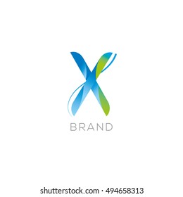 X letter modern vector logo, (sign, symbol ,icon, design element), illustrated letter of the alphabet