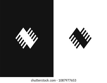 X Letter. X monogram. Abstract comb icon. Hair salon symbol. Black and white barber shop logotype. Barbershop sign. Stylish vector emblem for your design. Business logo templat.