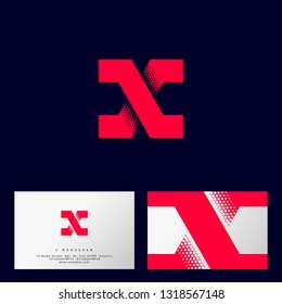 X Letter. X monogram. Logo or icon design. Web, digital, sport, network, communication icon. Technology logo. Business card.
