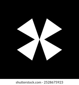 X Letra Monograma Logotipo Estrella Asterisco Icono Símbolo de alto contraste Marca