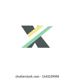 X letter Multicolor logo design vector