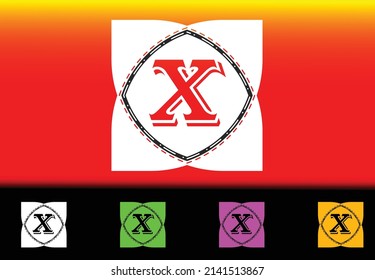 X letter new logo and icon design template