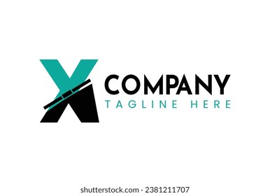 X letter pant shape logo vector