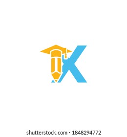 Design-Vektorvorlage für X-Buchstaben-Stifte