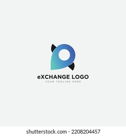 Logo del vector de ubicación de la letra X