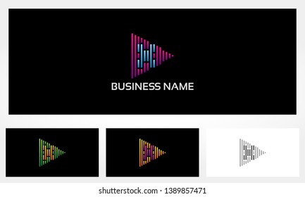 X Letter Play Equalizer Logo