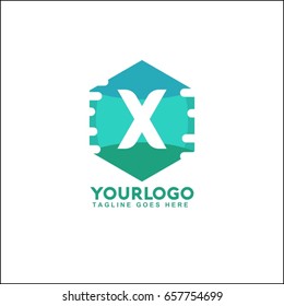 X Letter Property and Construction Logo design for business corporate sign