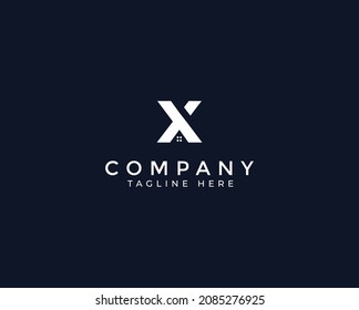 X Letter Real Estate Logo, Construction Architecture Building Logo Design for building, architecture, 
house, apartment, hotel, logo element.