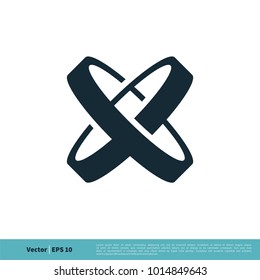 X Letter Rings Icon Vector Logo Template Illustration Design. Vector EPS 10.