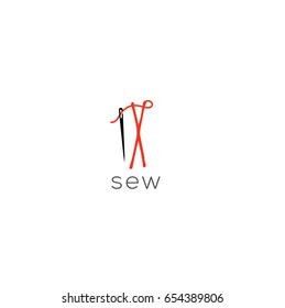 X letter sew logo vector
