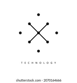 X Letter Technology icon. Trendy flat vector X Letter Technology icon on white background, vector illustration can be use for web and mobile