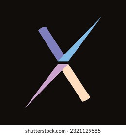X Letter   Template vector icon illustration design