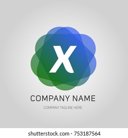 x letter triangle shape logo with modern concept